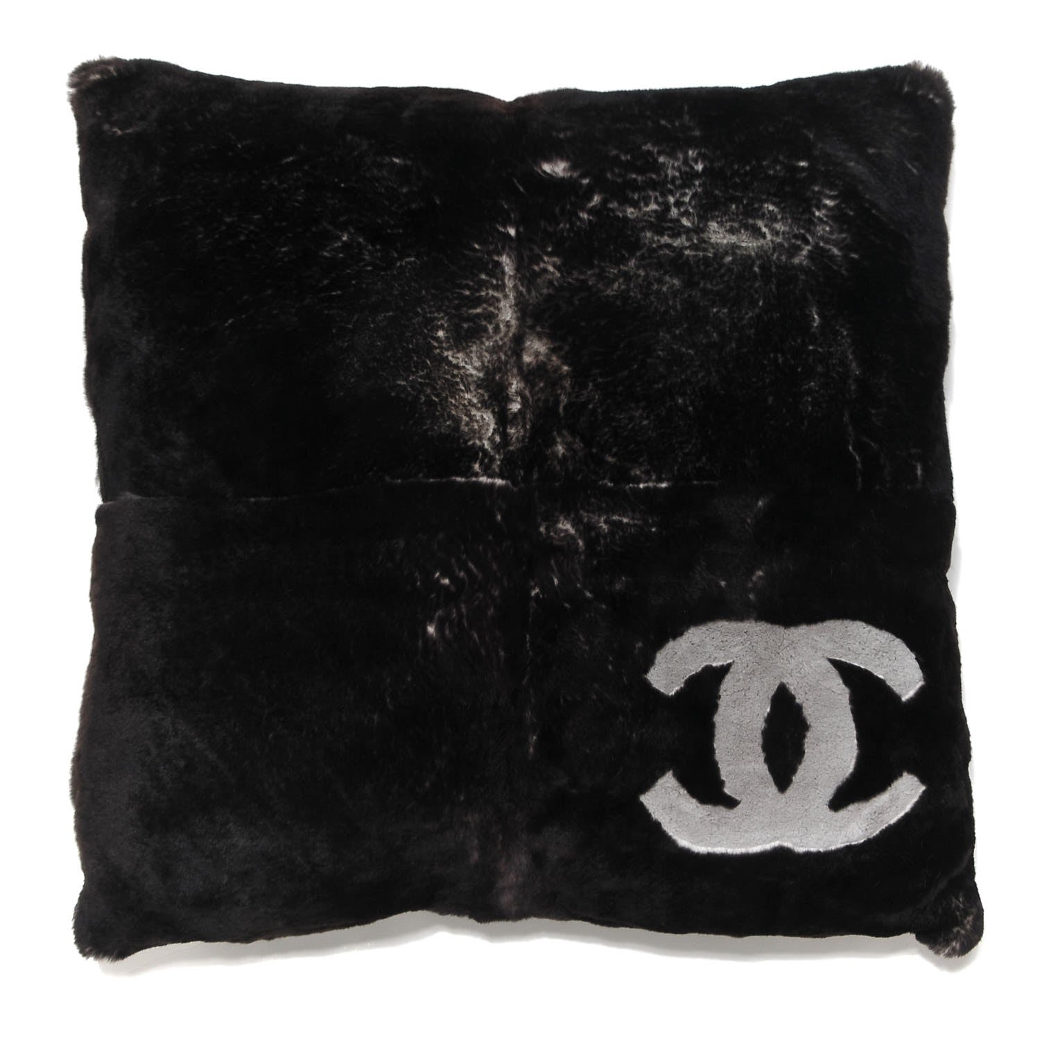 Chanel Orylag Cashmere CC Pillow Brown 1 of 4