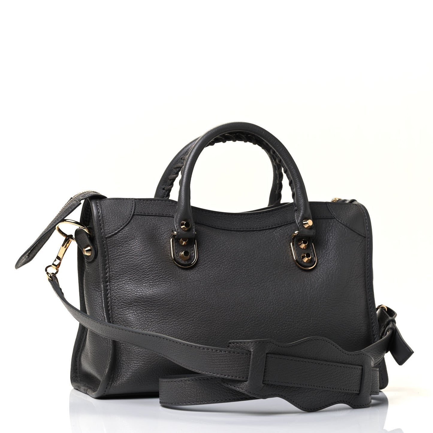 Chevre Gold Metallic Edge Hardware S City Gris Acier