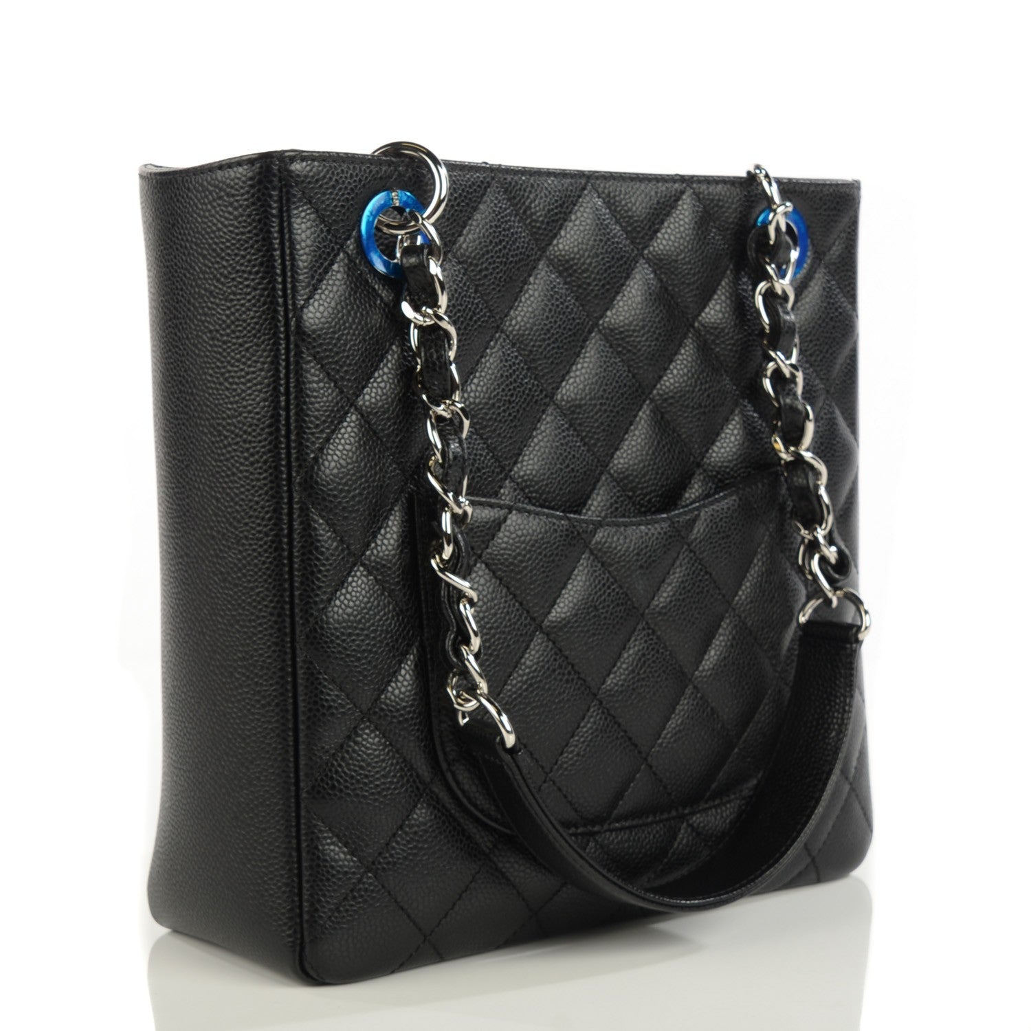 Chanel Caviar Quilted Petit Shopping Tote PST Black 3 of 8