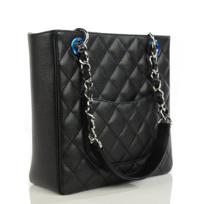 Chanel Caviar Quilted Petit Shopping Tote PST Black 3 of 8
