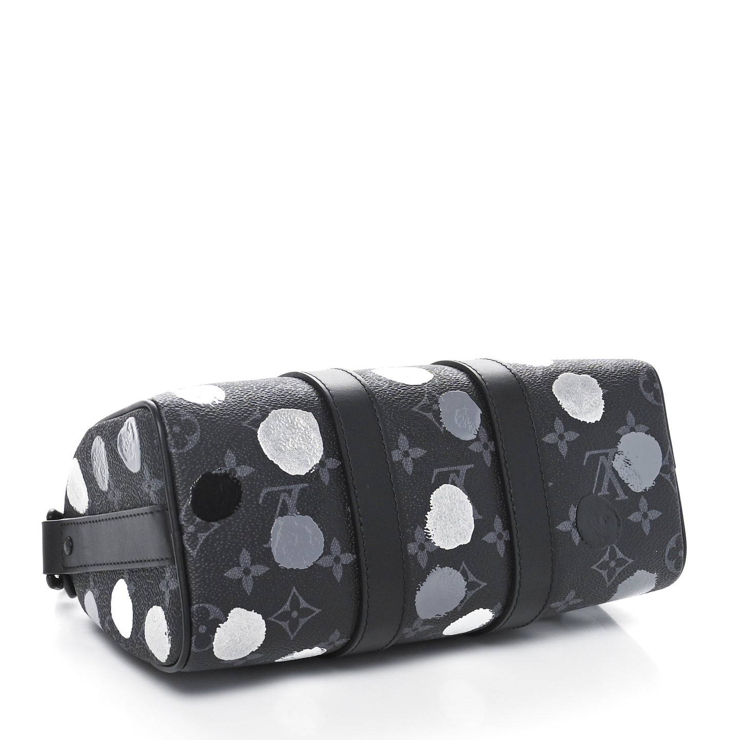 LV X YK Monogram Eclipse Keepall Bandouliere 25 Black Silver