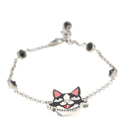 Gucci Sterling Silver Black Spinel Enamel Bosco Bracelet 1 of 4