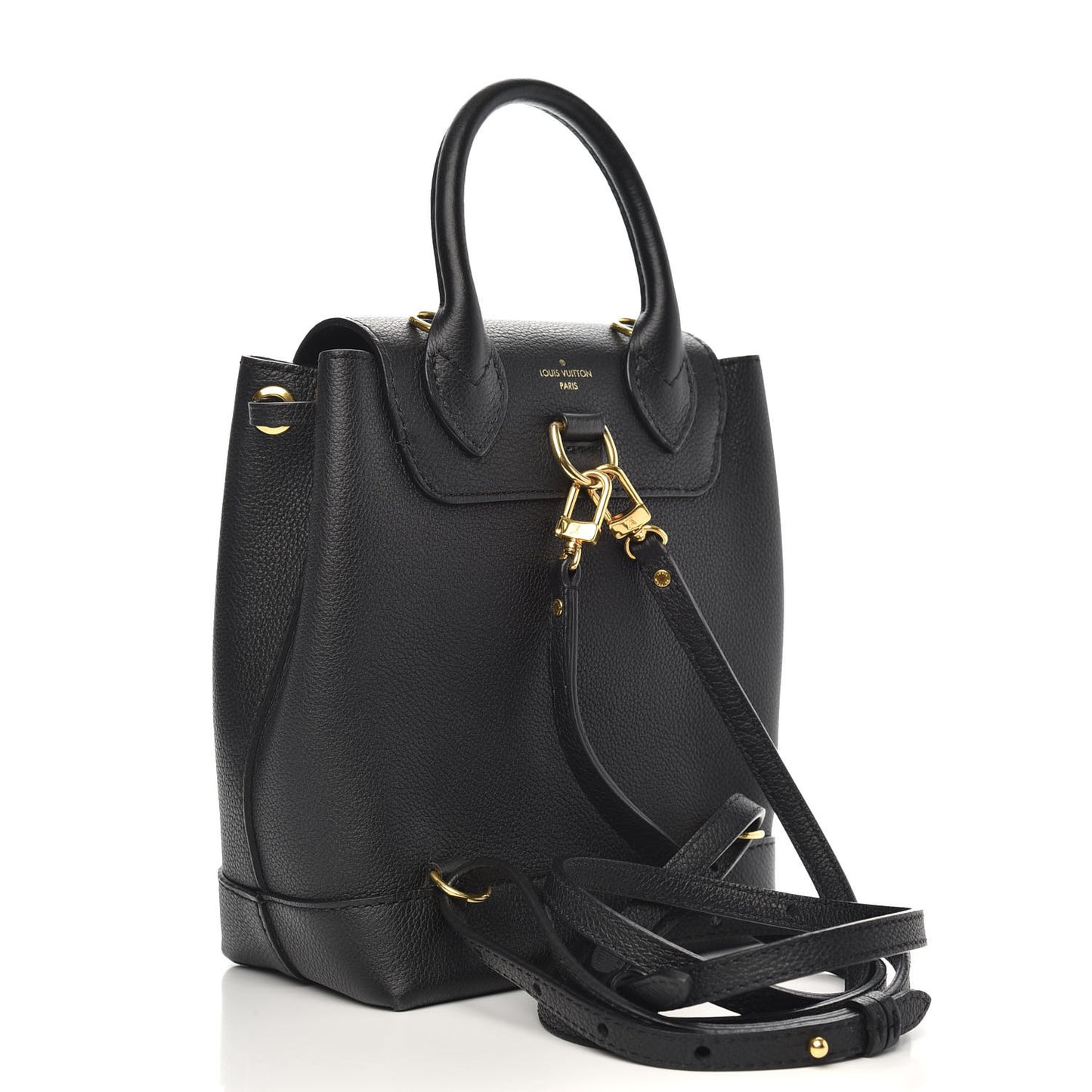 Calfskin Lockme Mini Backpack Black