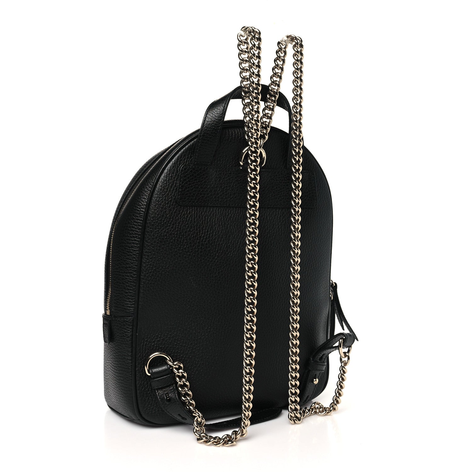 Gucci Pebbled Calfskin Soho Chain Backpack Black 3 of 10