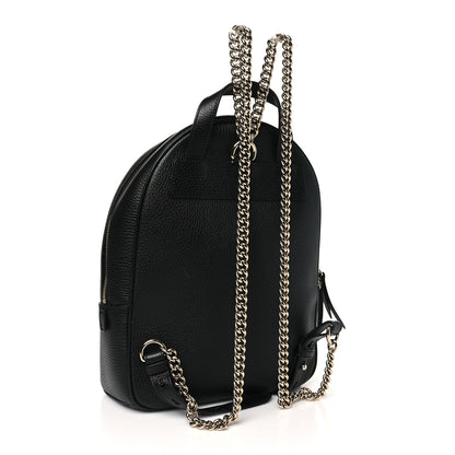 Gucci Pebbled Calfskin Soho Chain Backpack Black 3 of 10