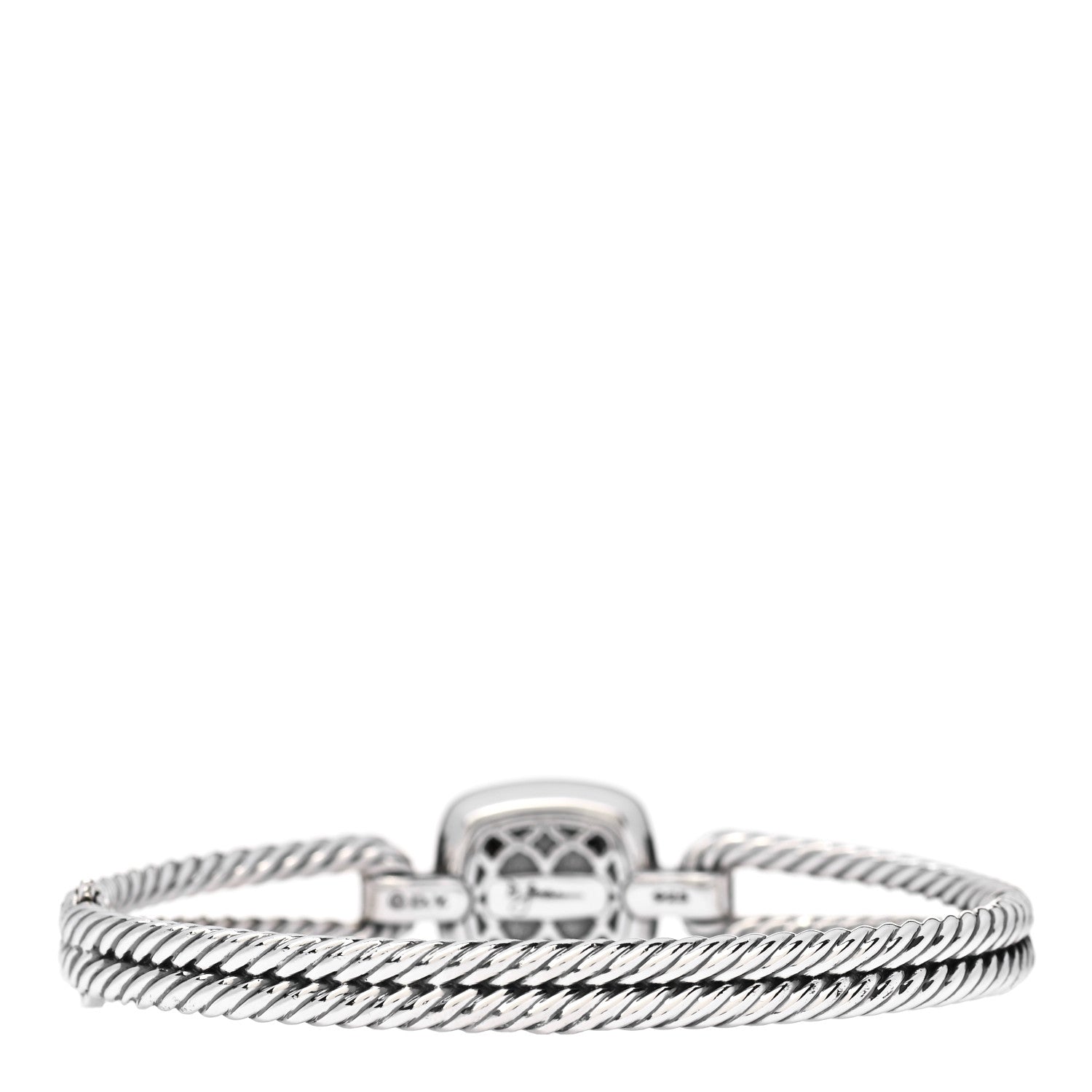 David Yurman Sterling Silver Diamond Albion Cable Bracelet 2 of 4