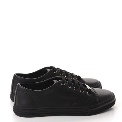 Gucci Calfskin Miro Soft Womens Lace Up Sneakers 37 Black 4 of 11