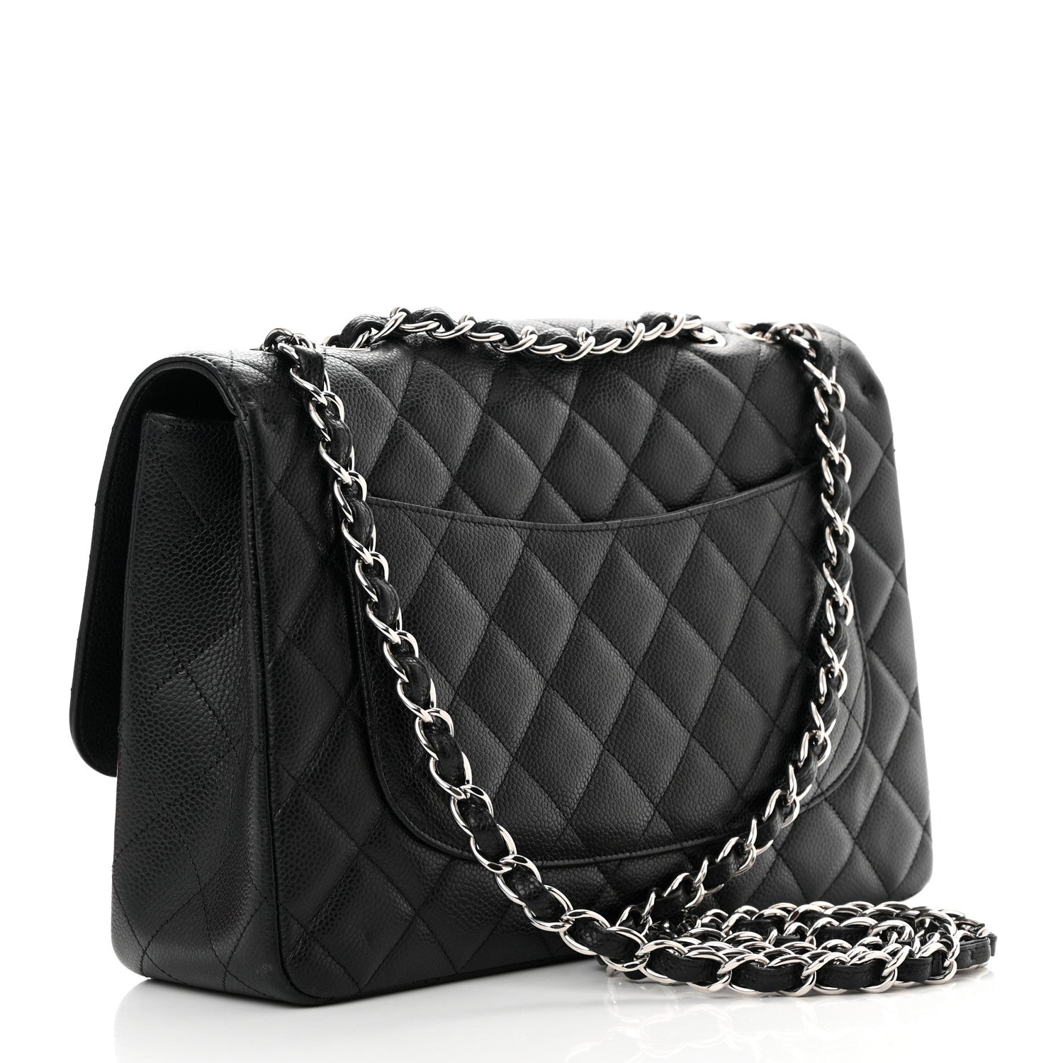 Chanel Caviar Quilted Jumbo Single Flap Black 3 of 13