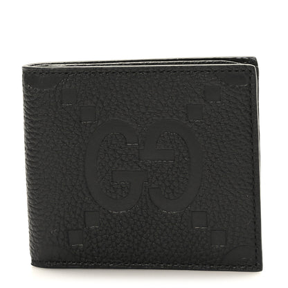 Gucci Piuma Calfskin Jumbo GG Embossed Wallet Black 1 of 6