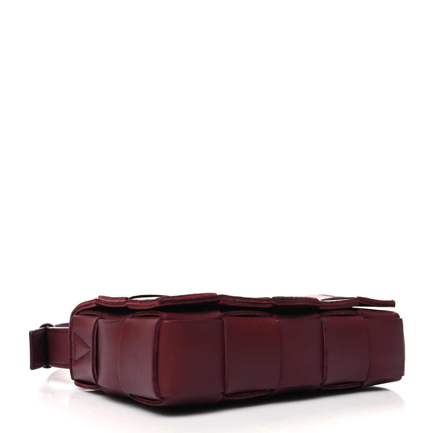 Bottega Veneta Lambskin Maxi Intrecciato Small Cassette Crossbody Bag Barolo 4 of 10