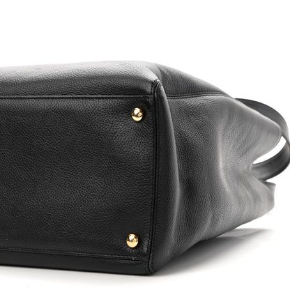 Chanel Calfskin Cerf Executive Shopper Tote Black 11 of 11