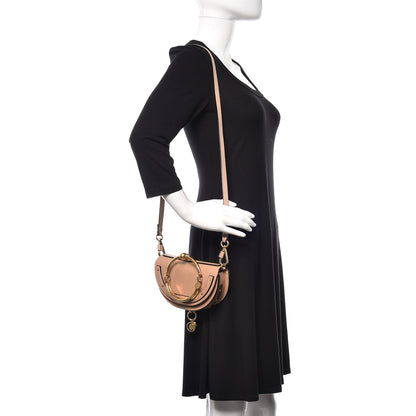Chloe Calfskin Small Nile Bracelet Minaudiere Bag Biscotti Beige 2 of 9