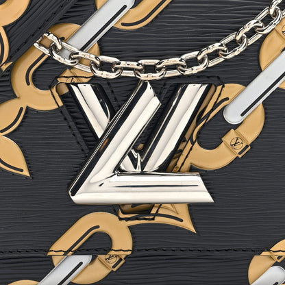 Louis Vuitton Epi Chain Flower Twist Shoulder Bag MM Black 8 of 10