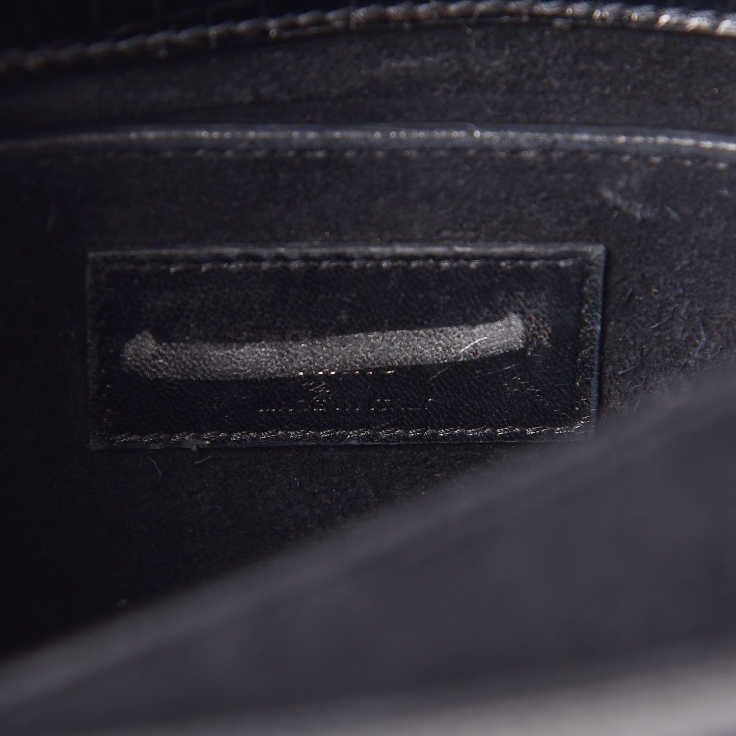 Calfskin Crocodile Embossed Medium Monochrome Monogram Sunset Black
