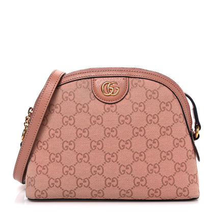 Gucci Monogram Textured Dollar Calfskin Small Ophidia Dome Shoulder Bag Cloche Rose Pink 1 of 12