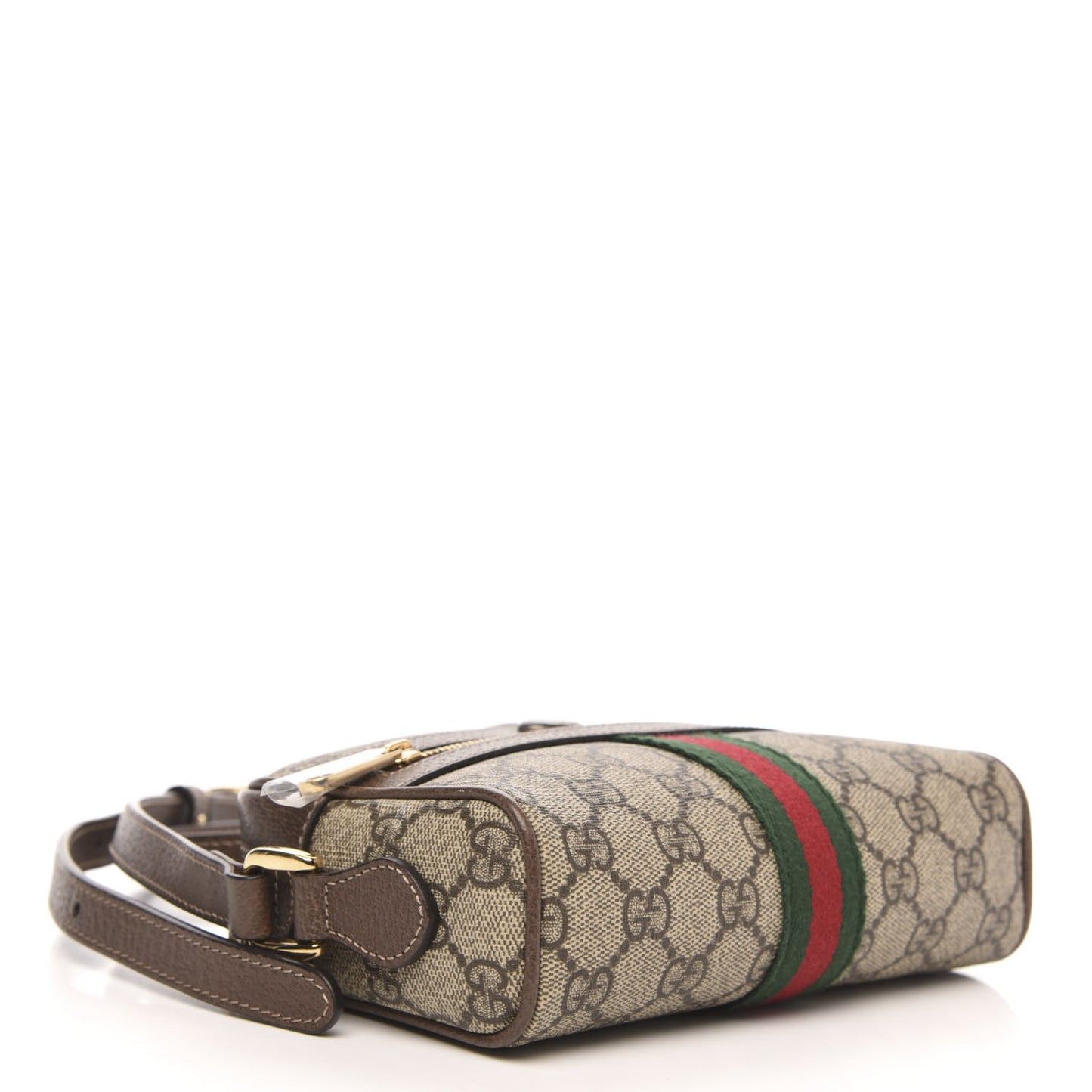 GG Supreme Monogram Web Mini Ophidia Shoulder Bag Brown