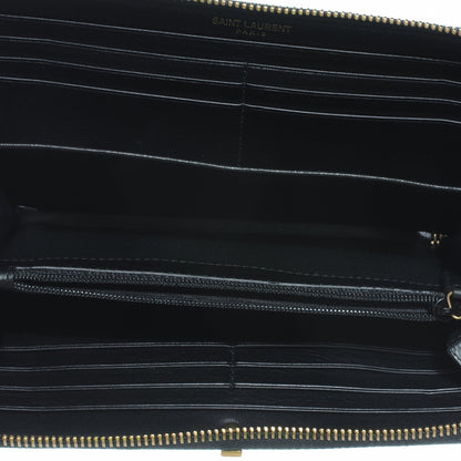 Saint Laurent Leather Y Line Zip Around Wallet Black 5 of 7