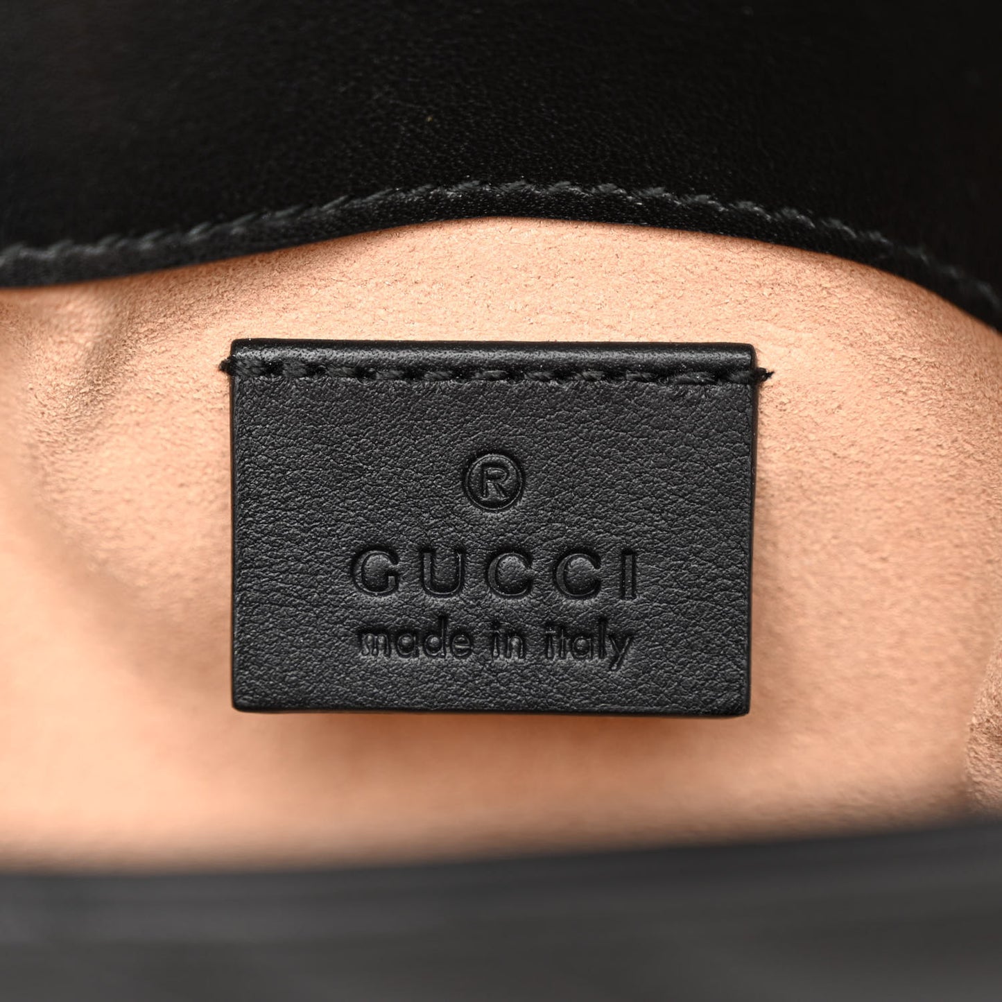 Calfskin Matelasse Super Mini GG Marmont Shoulder Bag Black