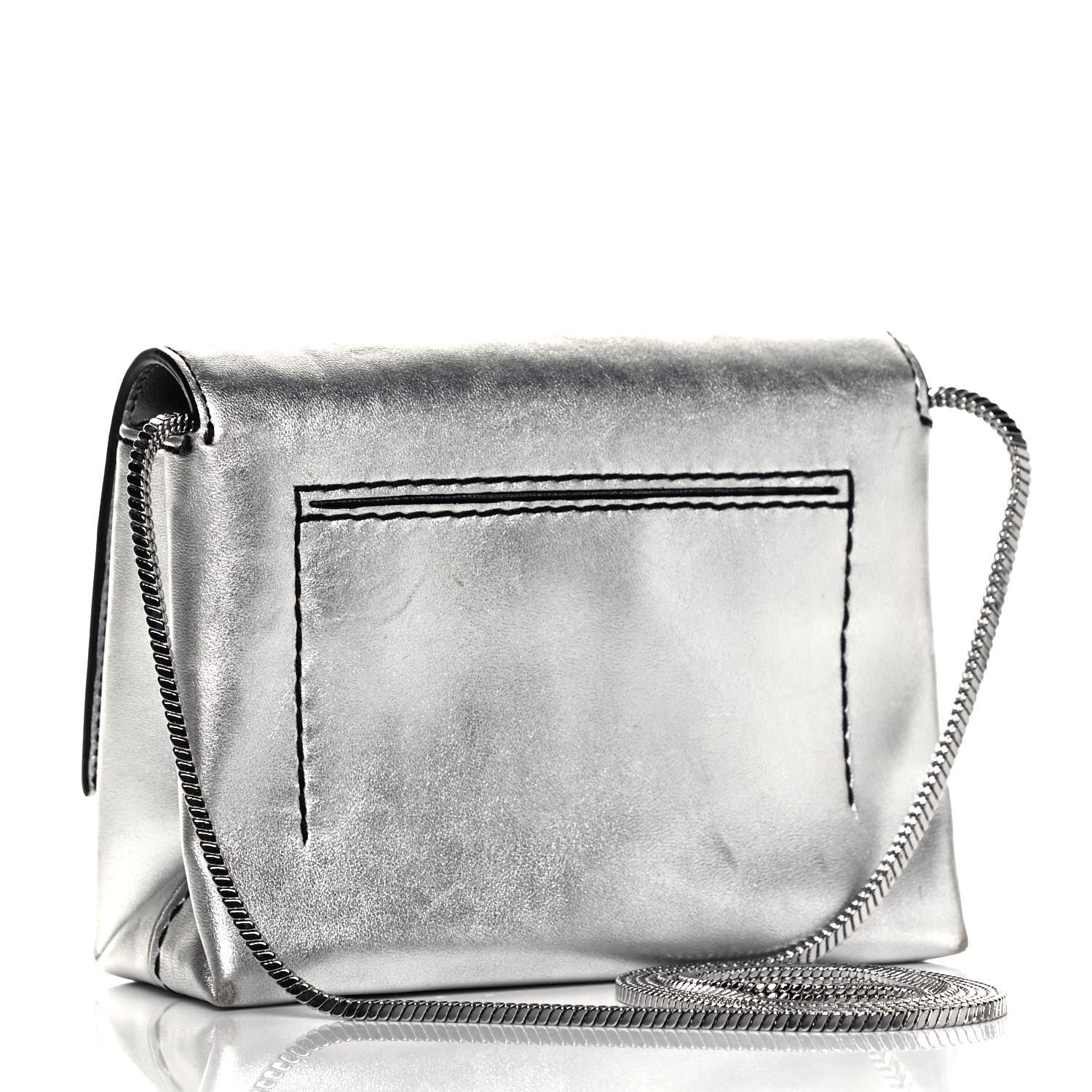 3.1 Phillip Lim Metallic Calfskin Micro Alix Crossbody Bag Silver 2 of 10