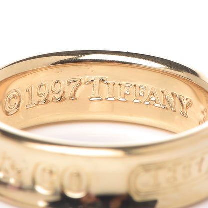 Tiffany 18K Yellow Gold 1837 Band Ring 55 7.25 4 of 5