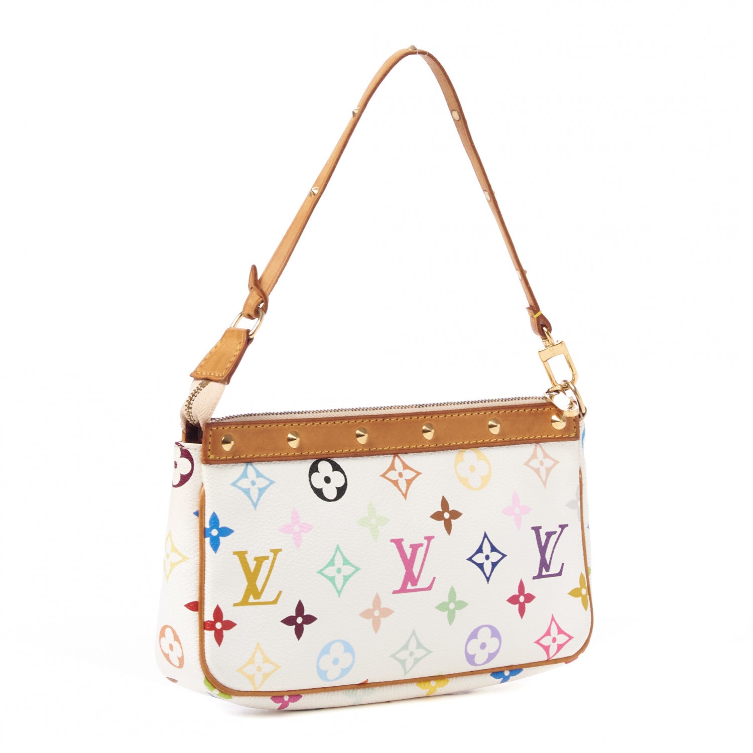 Louis Vuitton Monogram Multicolor Pochette Accessories White 2 of 8