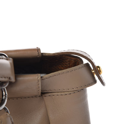 Fendi Vitello Saddle Ayers Large Peekaboo Iconic Satchel Argilla Saddle 15 of 20