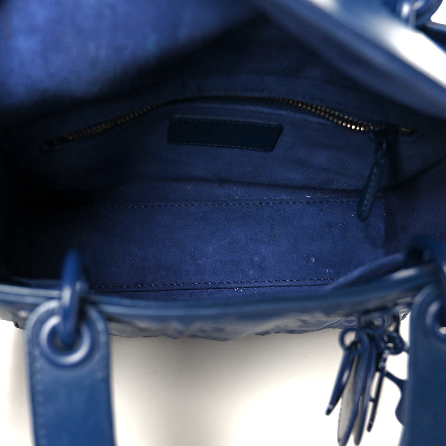 Christian Dior Calfskin Cannage Diamond Small My ABCDior Lady Dior Blue Royale 5 of 10