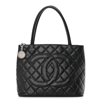 Chanel Caviar Quilted Medallion Tote Black 1 of 20