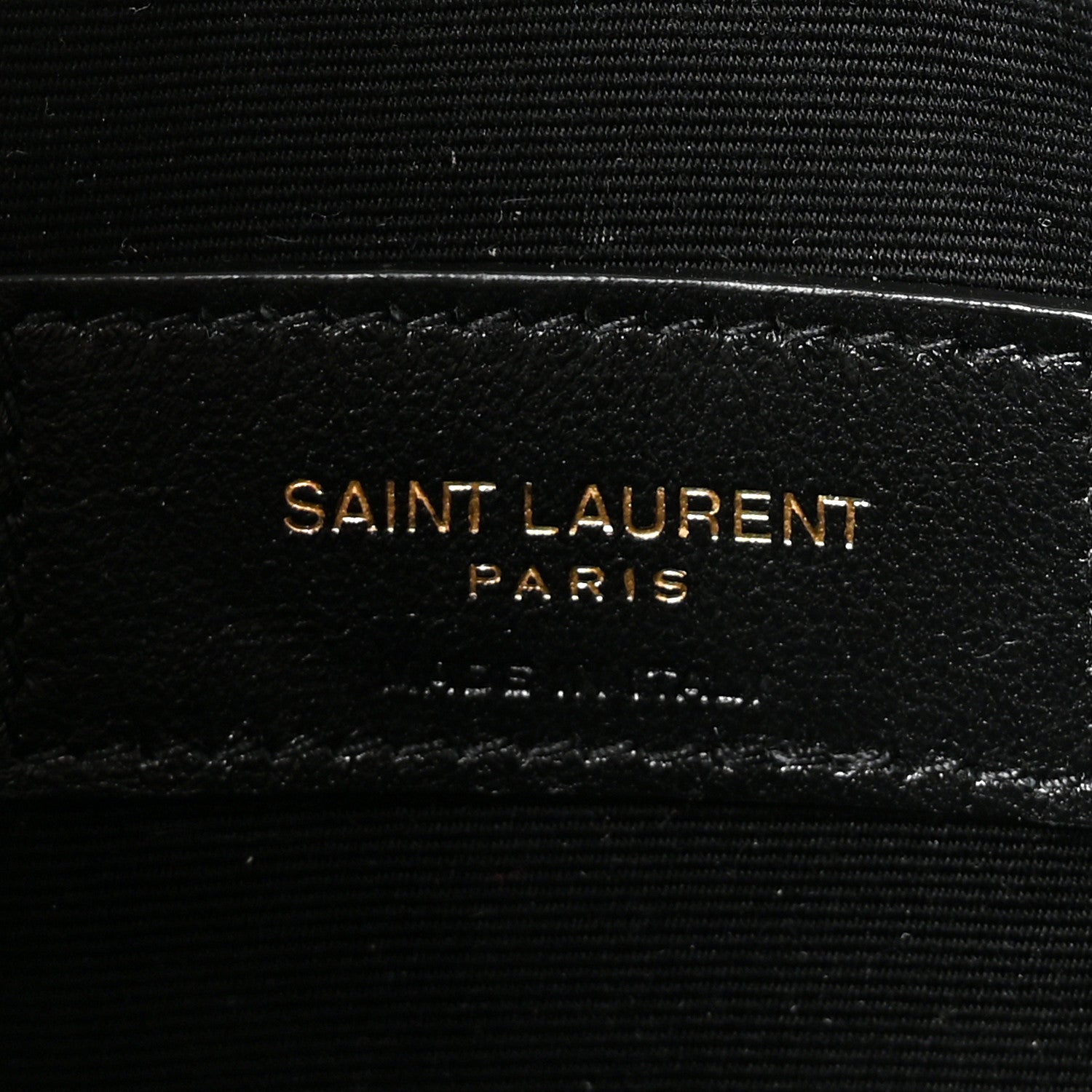 Saint Laurent Calfskin Crocodile Embossed Uptown Monogram Clutch Crema Soft 6 of 6