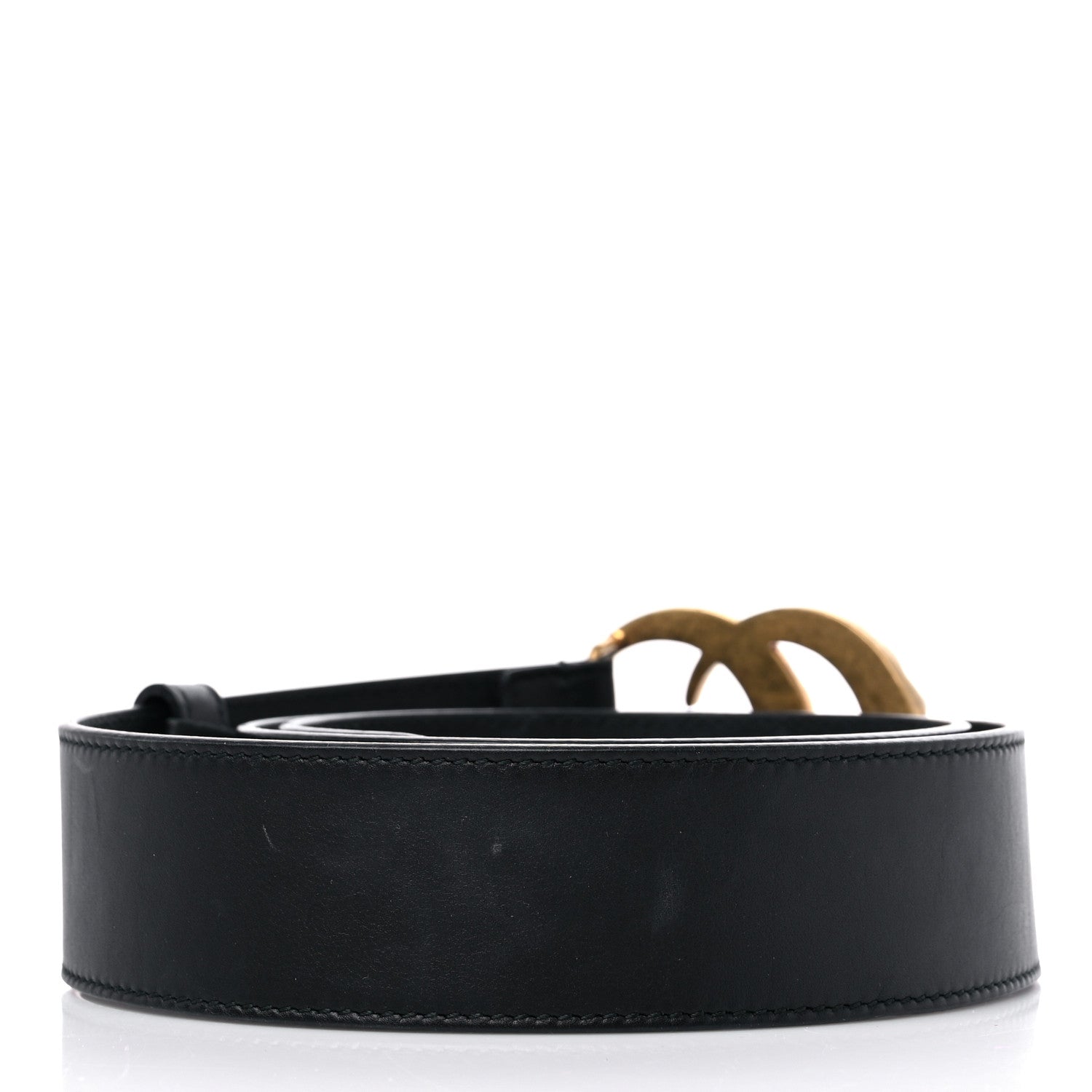 Gucci Moon Calfskin Pearl Double G 40mm Belt 85 34 Black Cream 2 of 5