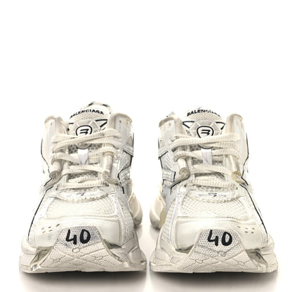 Balenciaga Mesh Rubber Monocolor Womens Runner Sneakers 40 White 3 of 10