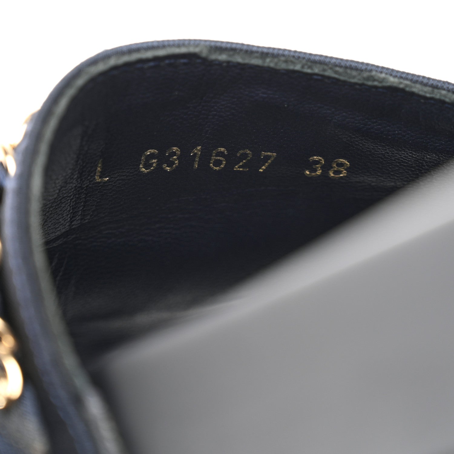 Chanel Satin Canvas Chain Slides Sandals Flats 38 Marine 6 of 9