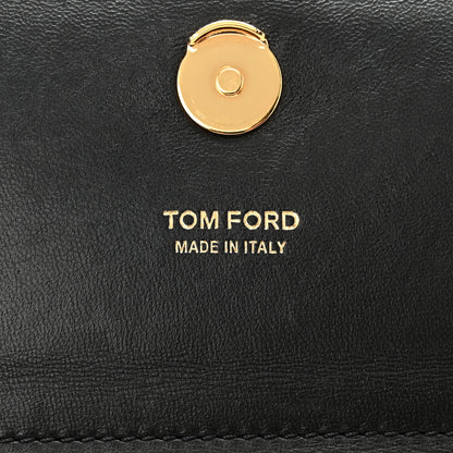 Tom Ford Calfskin T Clasp Tara Wallet On Strap Black 7 of 16