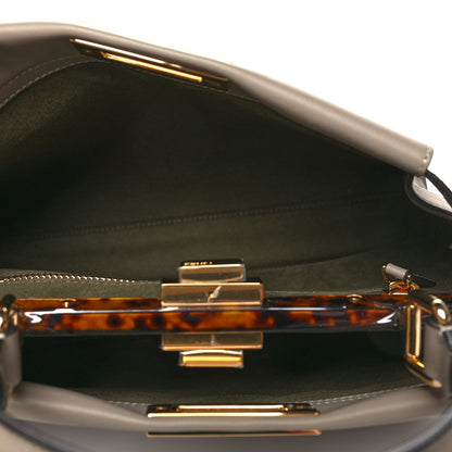Fendi Vitello Seta Plexiglass Tortoise Medium Peekaboo Iconic Satchel Tortora 5 of 10