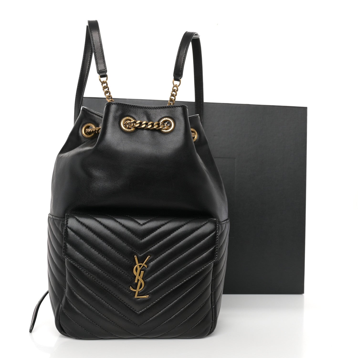 Saint Laurent Lambskin Matelasse Monogram Joe Backpack Black 11 of 11