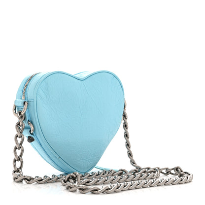 Balenciaga Agneau Arena Mini Le Cagole Heart Bag Blue 3 of 10