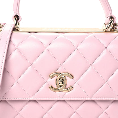 Chanel Lambskin Quilted Small Trendy CC Flap Dual Handle Bag Light Pink 10 of 13