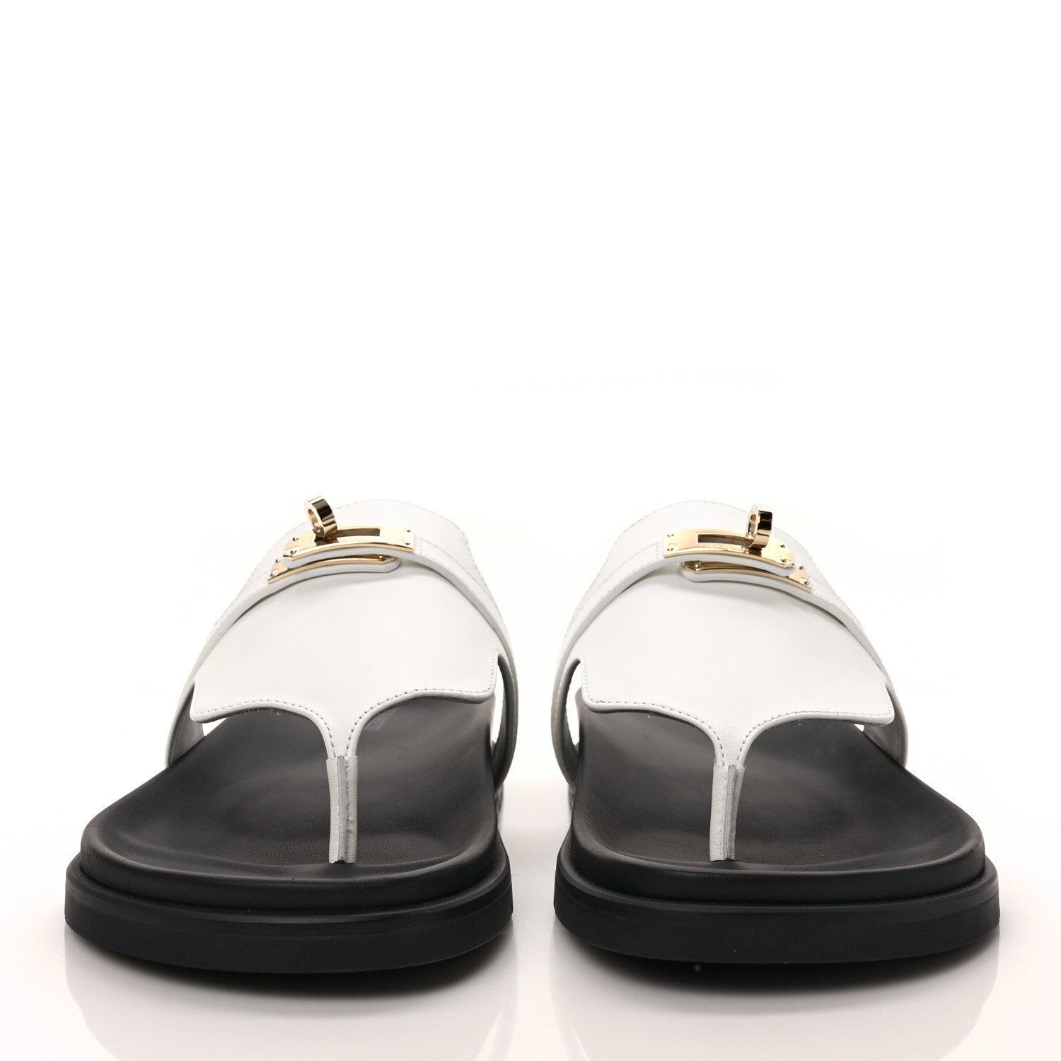 Hermes Calfskin Womens Empire Sandals 39 White 2 of 8