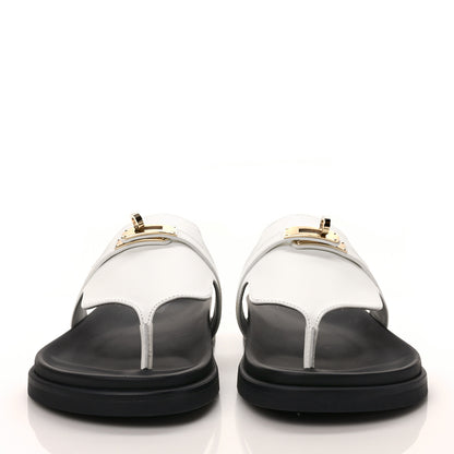 Hermes Calfskin Womens Empire Sandals 39 White 2 of 8