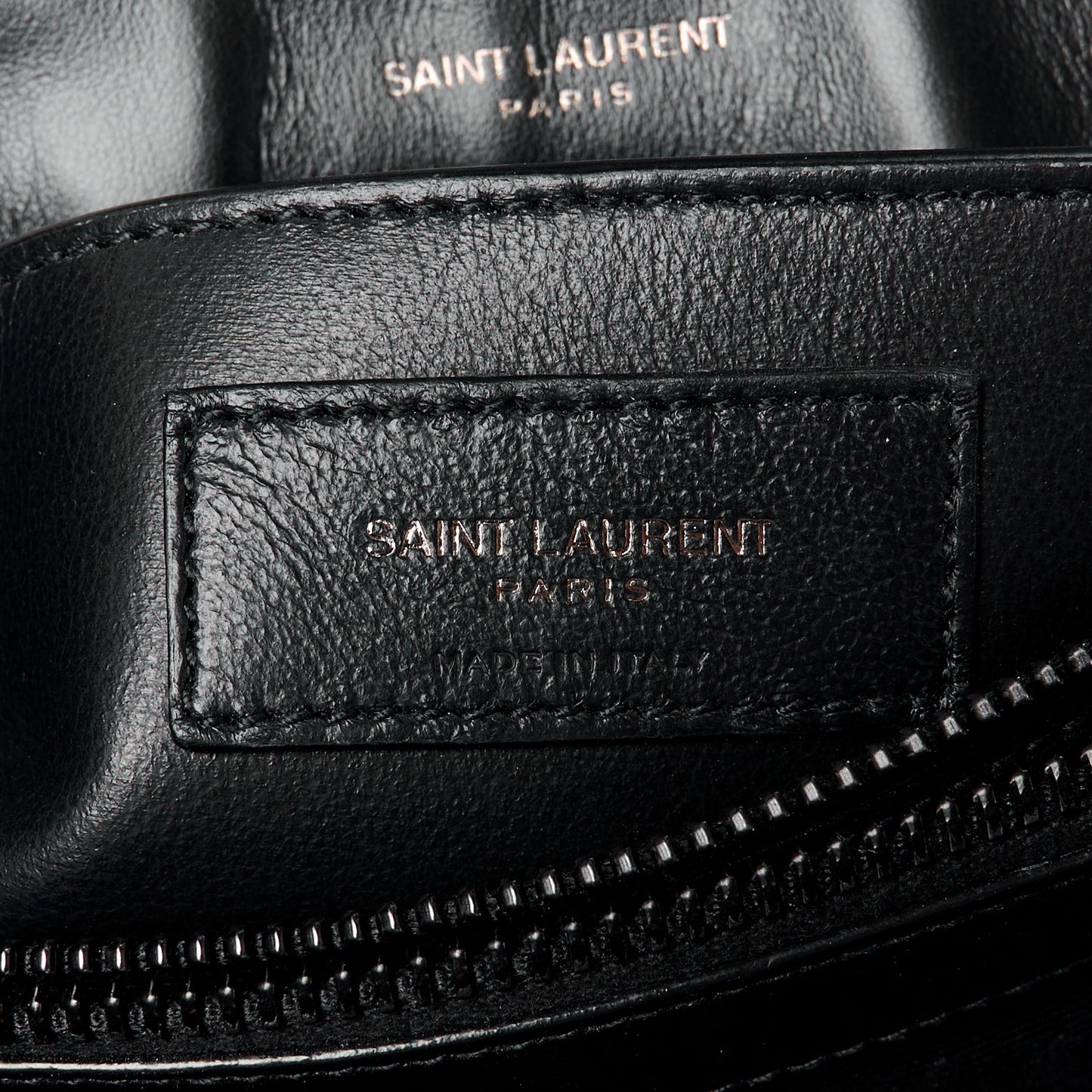 Calfskin Y Quilted Monogram Monochrome Small Loulou Chain Satchel Black