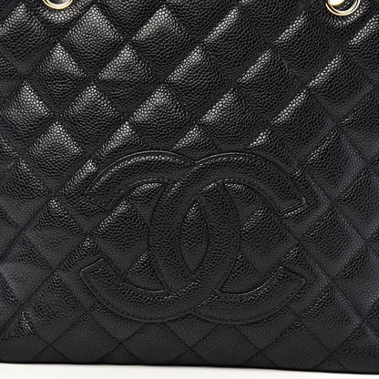 Chanel Caviar Quilted Petit Shopping Tote PST Black 12 of 12