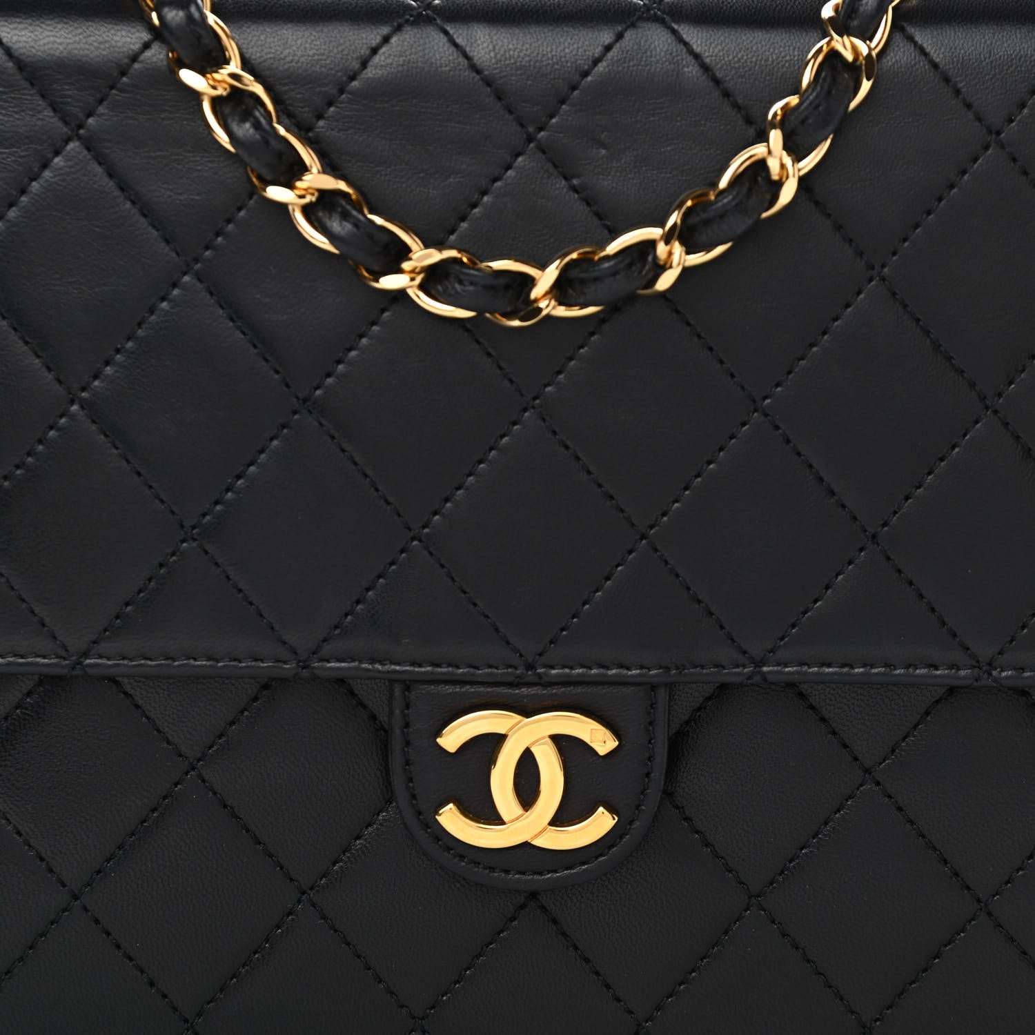 Chanel Lambskin Quilted Small Single Flap Black 8 of 11