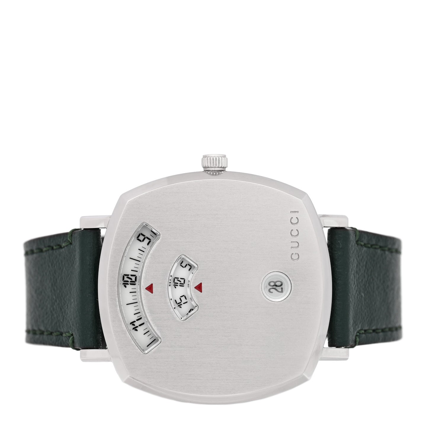 Stainless Steel Calfskin 35mm Grip Quartz Watch Green