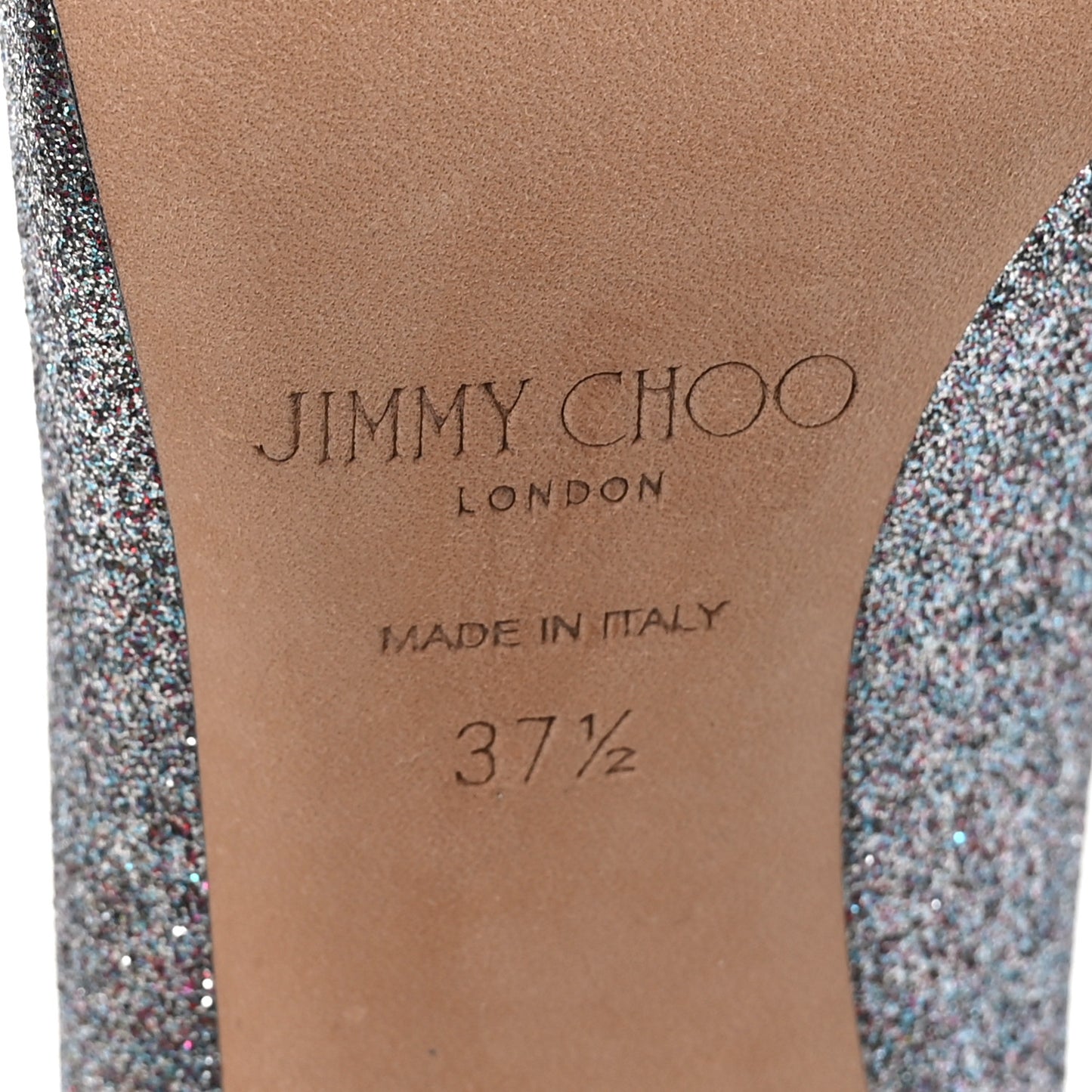 JIMMY CHOO Glitter Fabric Love 100 Pumps 37.5 Multicolor