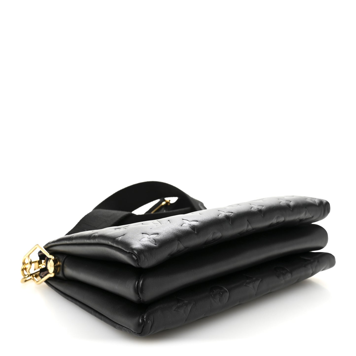 Lambskin Embossed Monogram Coussin PM Black