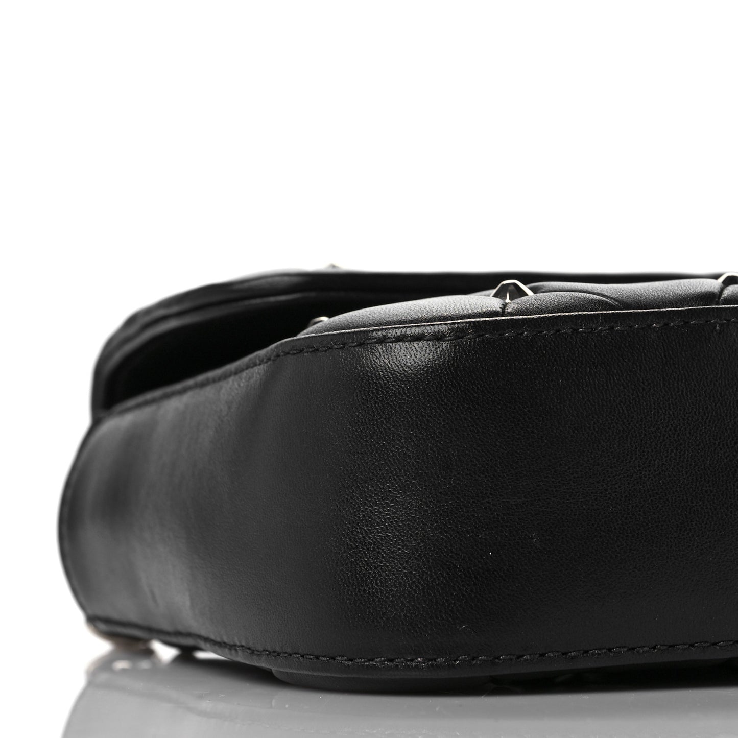 Pattina Nappa Crystal Studded Flap Bag Black