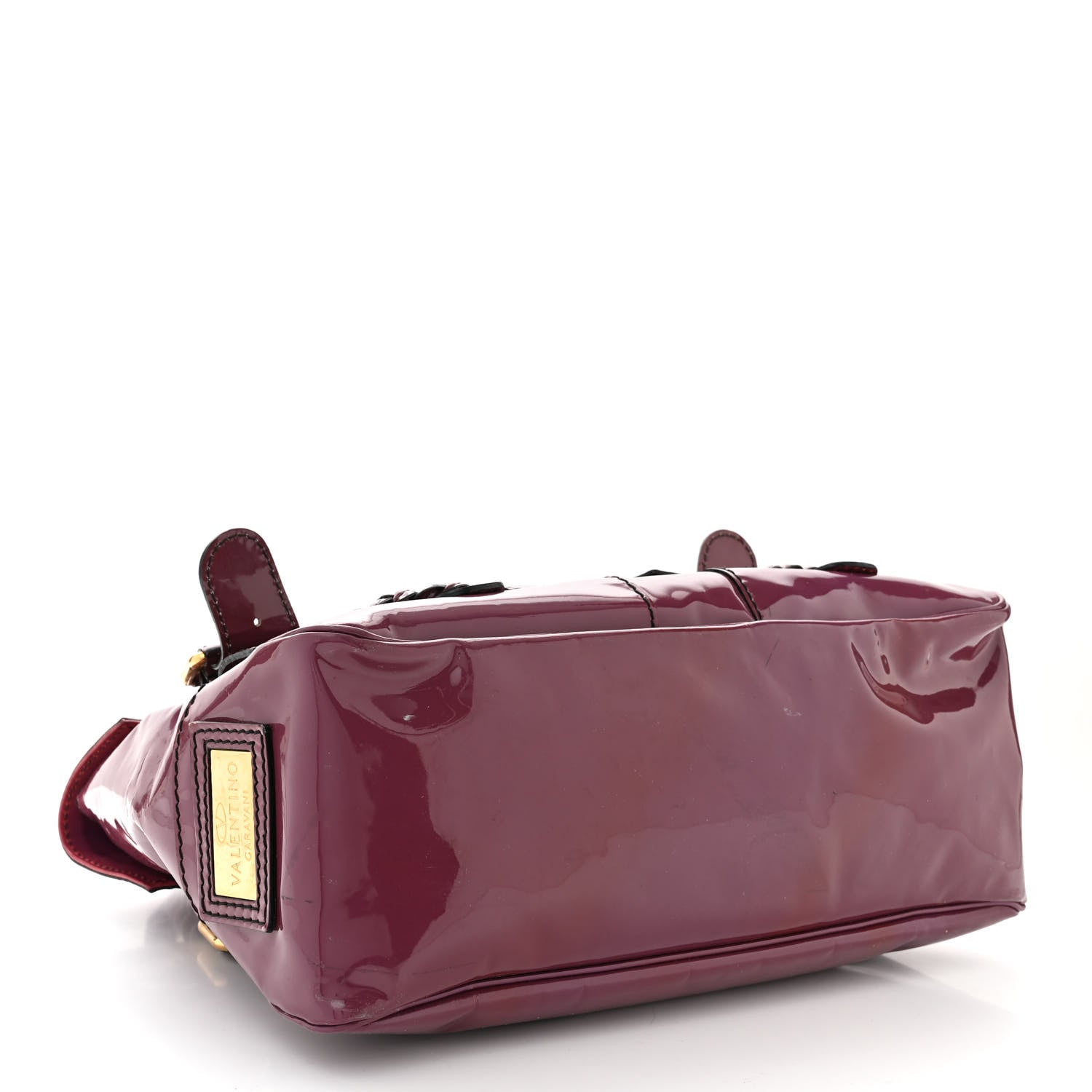 Valentino Garavani Patent Large Histoire Purple 4 of 15
