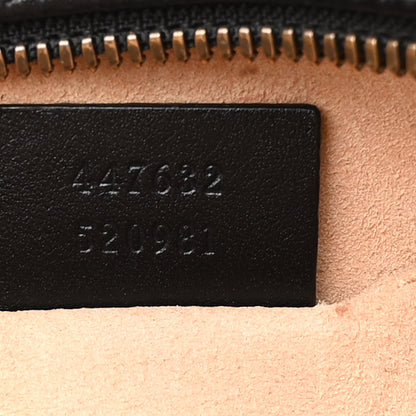 Gucci Calfskin Matelasse Small GG Marmont Chain Shoulder Bag Black 7 of 12