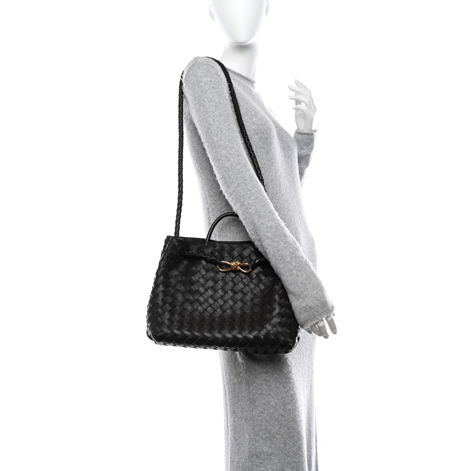 Bottega Veneta BOTTEGA VENETA Nappa Intrecciato Medium Andiamo Shoulder Bag Fondant 2 of 9