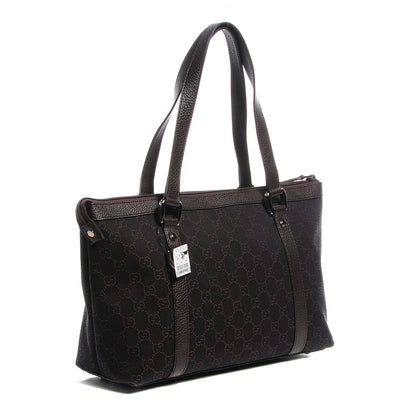 Gucci Monogram Medium Abbey Tote Dark Brown 3 of 7